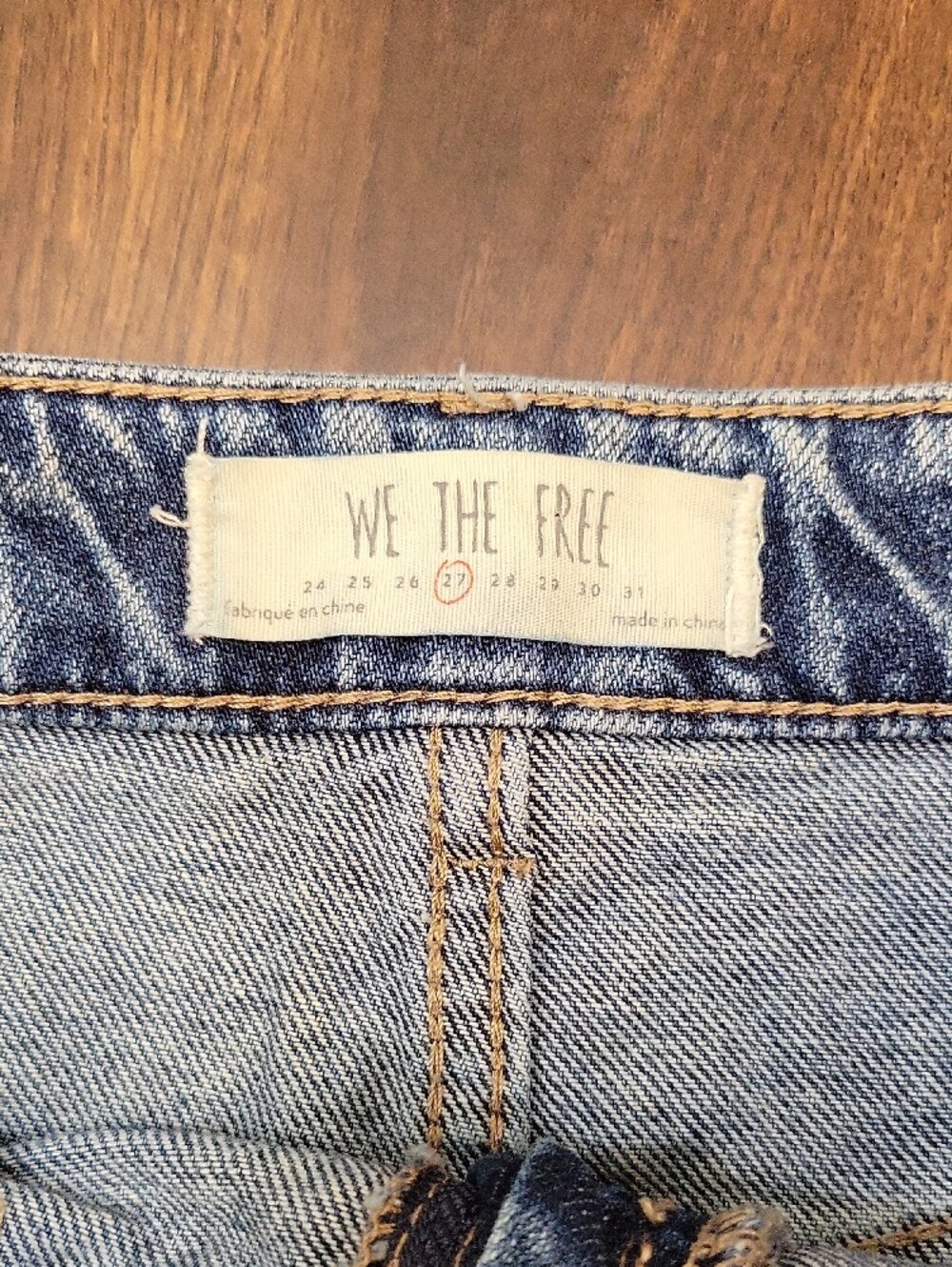 We The Free Light Blue Front-Zip Denim Mini Skirt - Picture 2 of 6